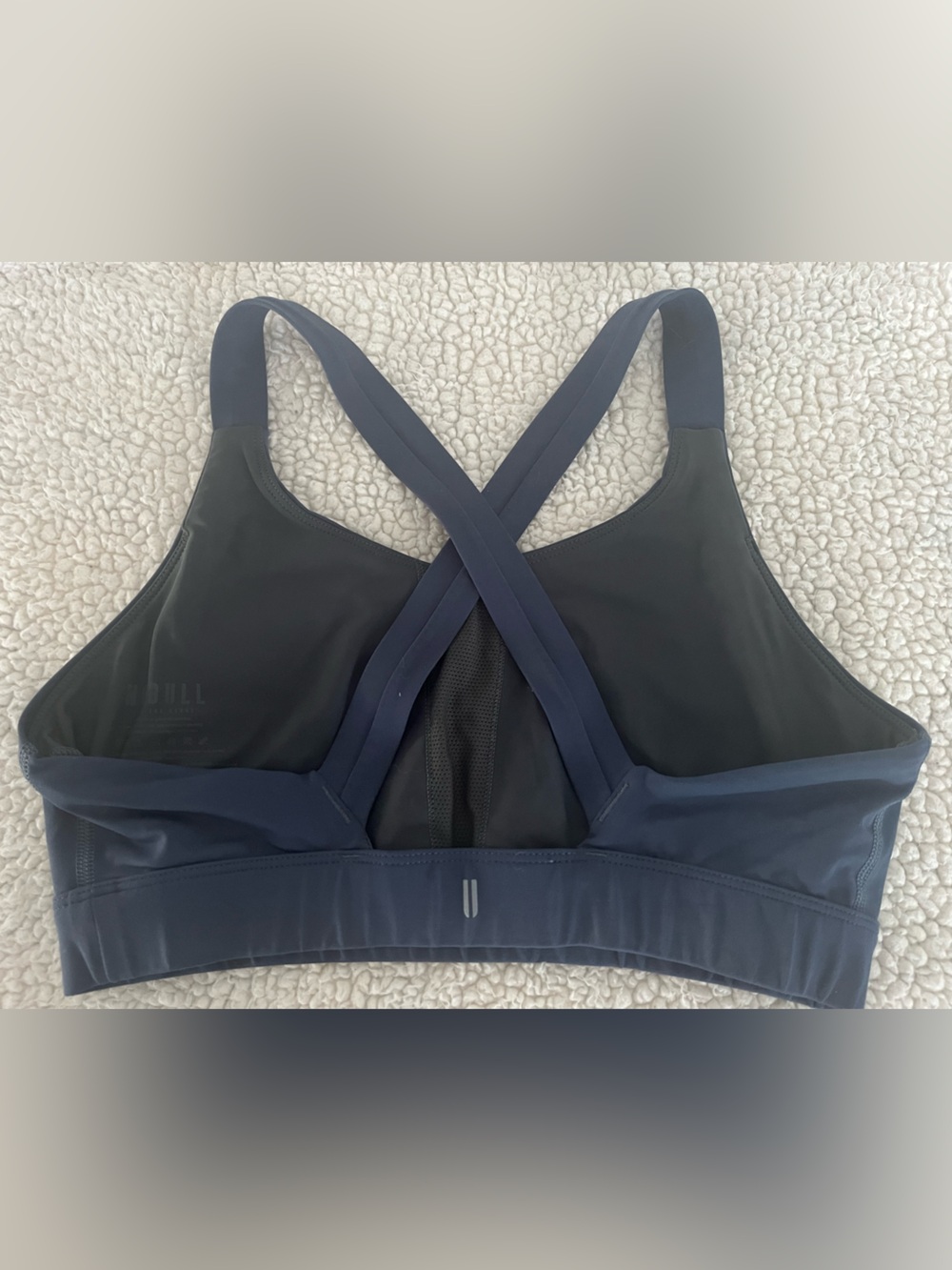 NOBULL Women's Navy Cross-Strap Sports Bra - Picture 2 of 3